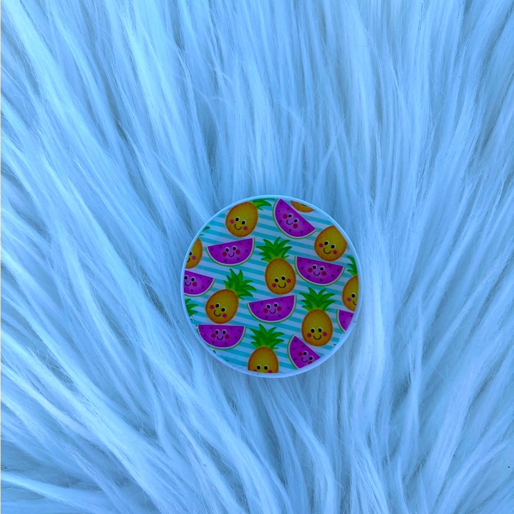 Pineapple and Watermelon Patterned summer fruit phone grip holder